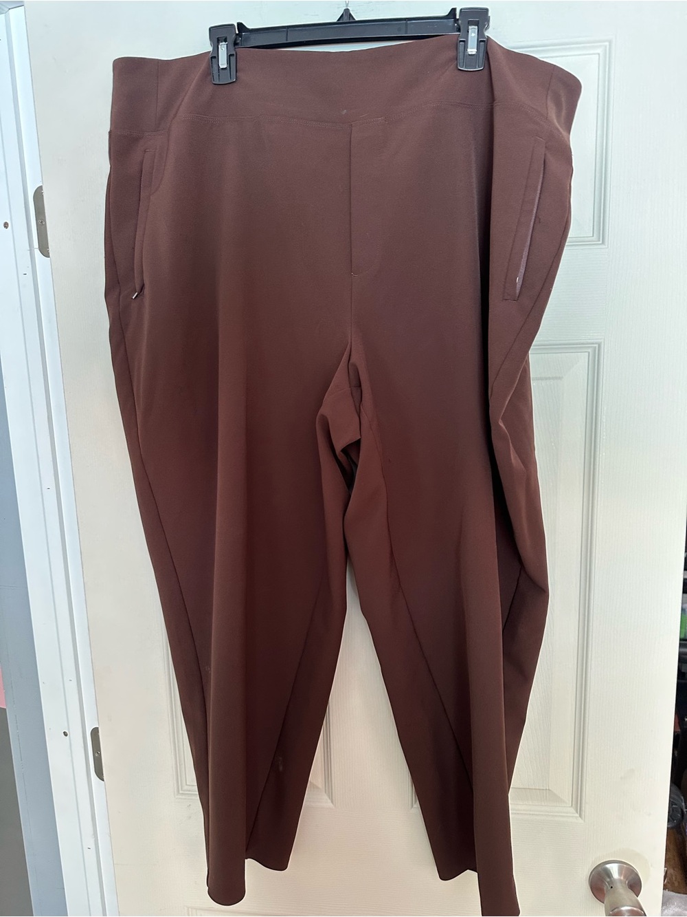 Athleta Womens Stretch High-Waist Chocolate Brown Pants